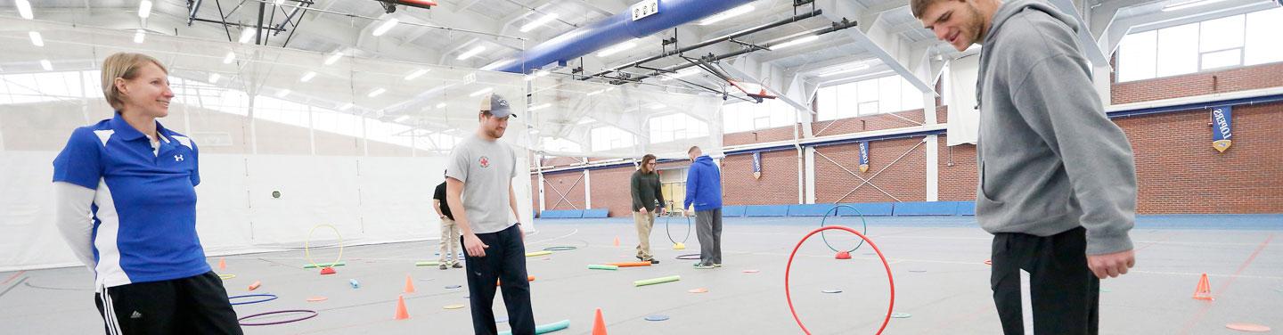 Students in physical education class